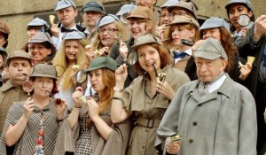 sherlock holmes in a room